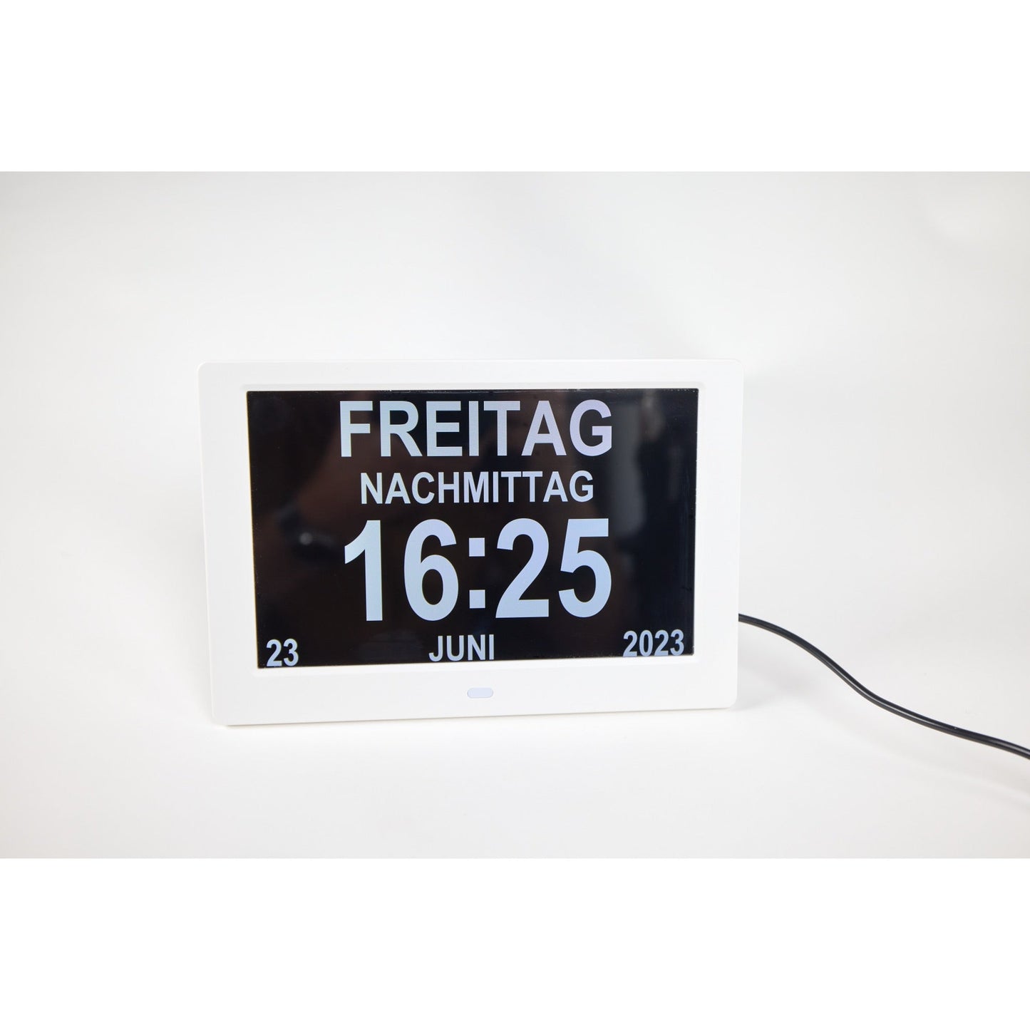 ALLY Clock 20cm Noire - Horloge avec jours de la semaine, date et heure