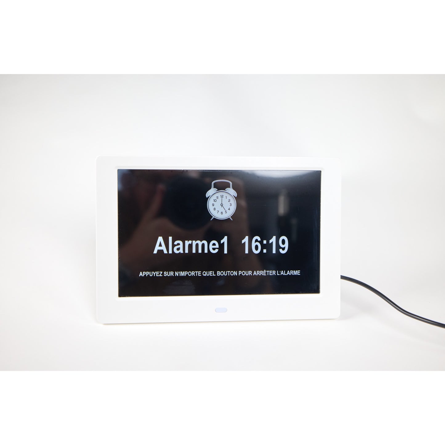 ALLY Clock 20cm Blanche - Horloge avec jours de la semaine, date et heure