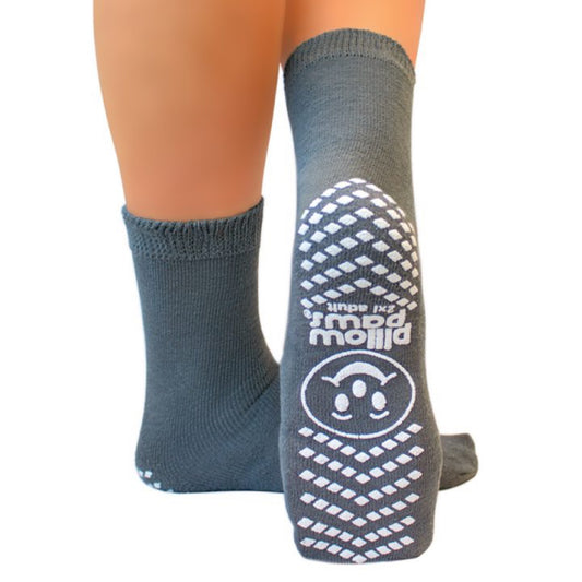 Chaussettes antidérapantes - Taille 43-48 (Gris)