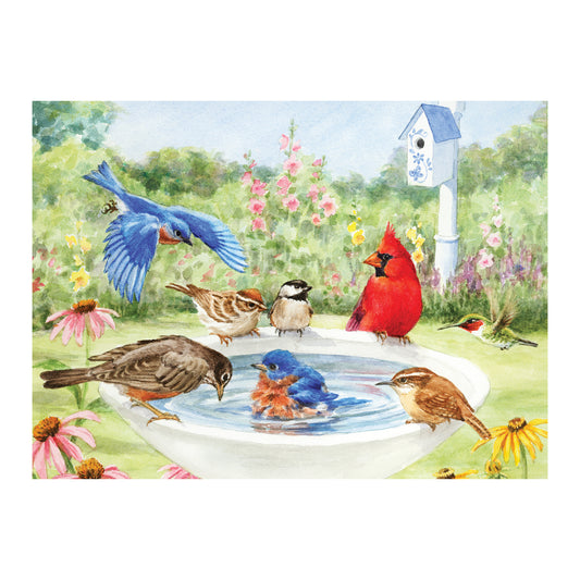 Puzzle 35 pièces - Bathing Birds