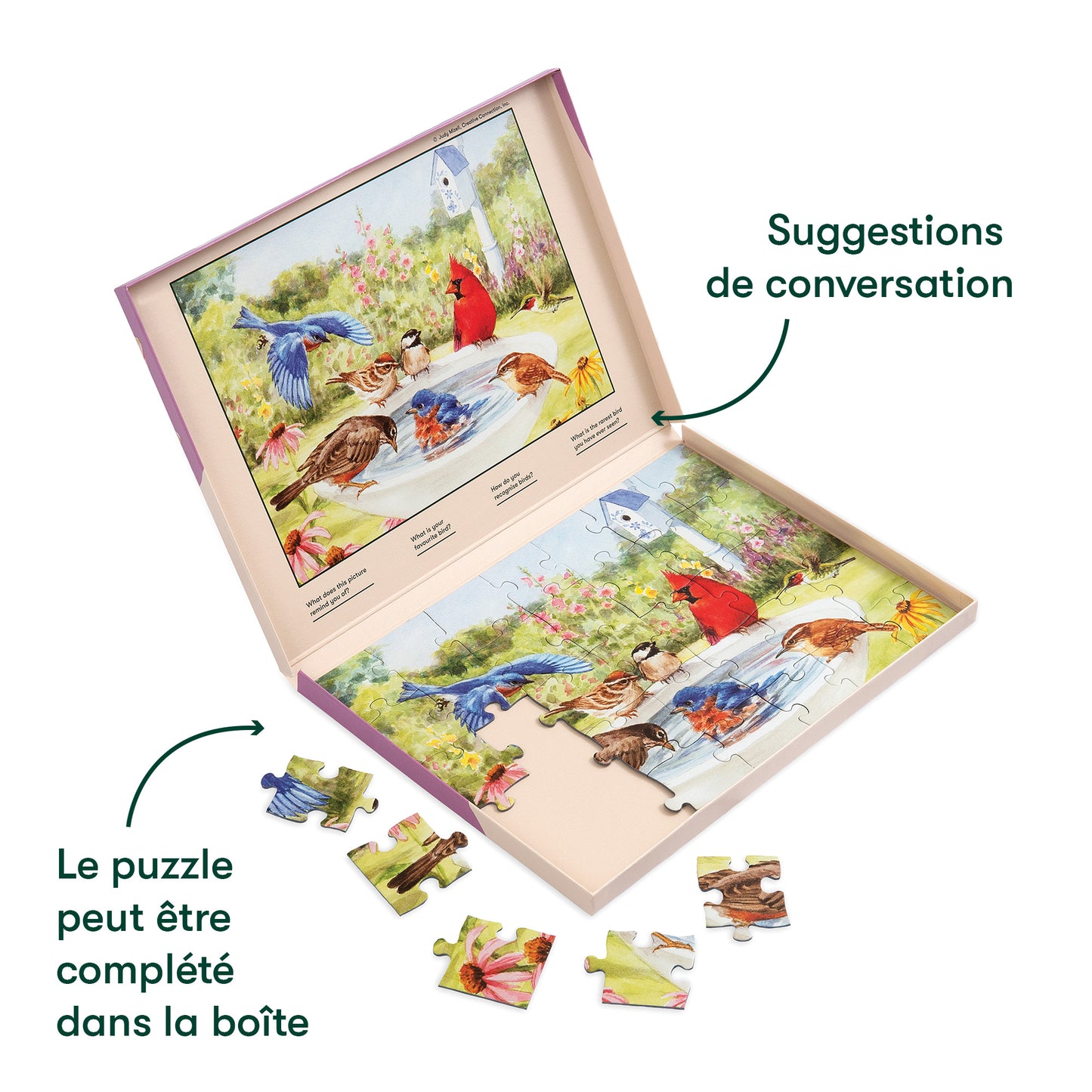 Puzzle 35 pièces - Bathing Birds