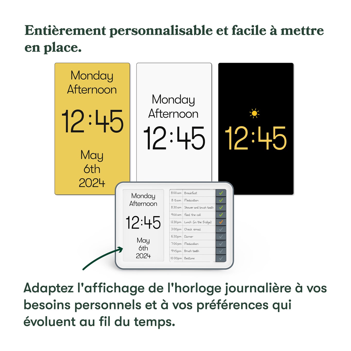 Day Hub - Horloge avec alertes de tâches