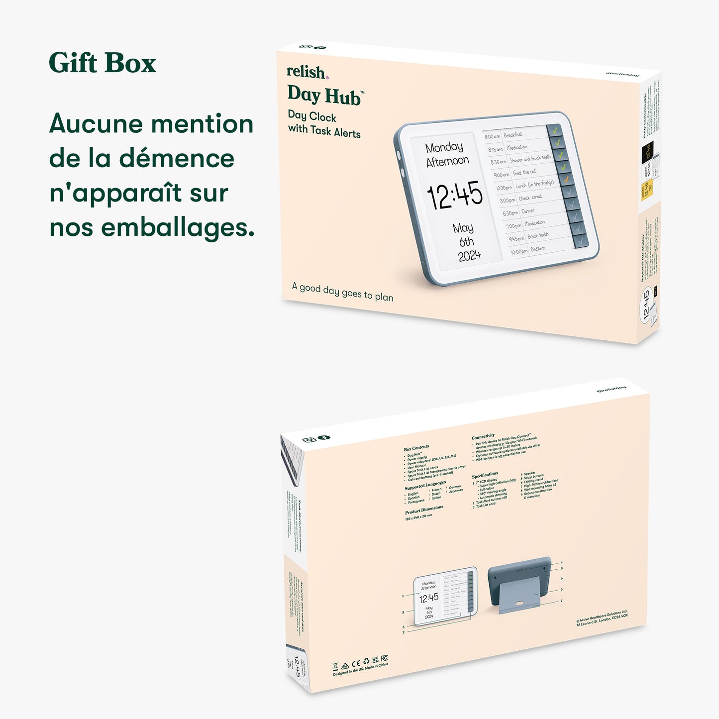 Day Hub - Horloge avec alertes de tâches