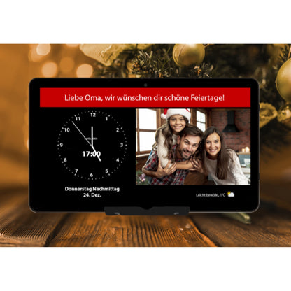 DayClock Generations 10 Noire - Horloge avec jours de la semaine, date et heure, agenda et vidéo