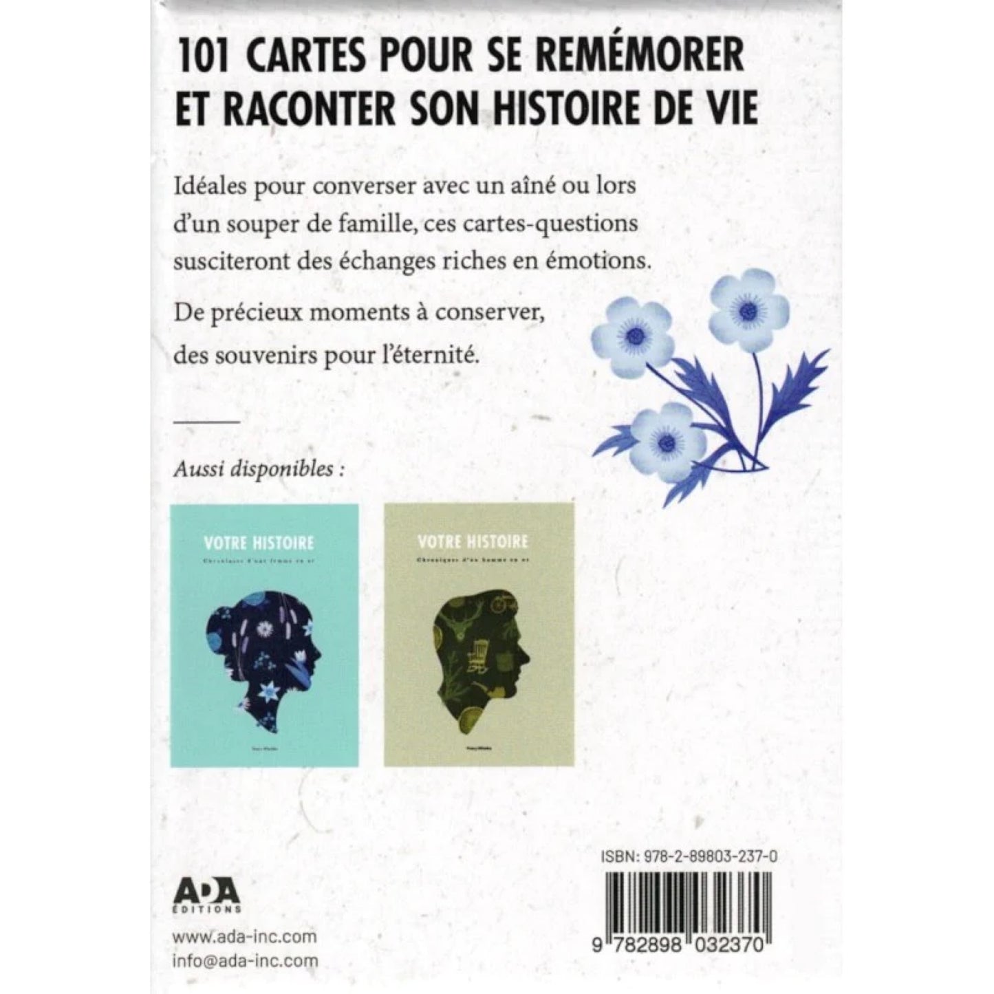 Léguez votre histoire : 101 cartes-questions