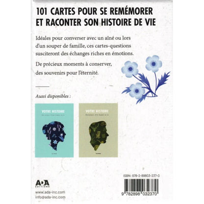 Léguez votre histoire : 101 cartes-questions