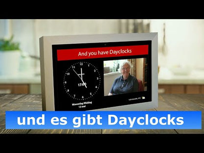 DayClock Generations 10 Blanche - Horloge avec jours de la semaine, date et heure, agenda et vidéo