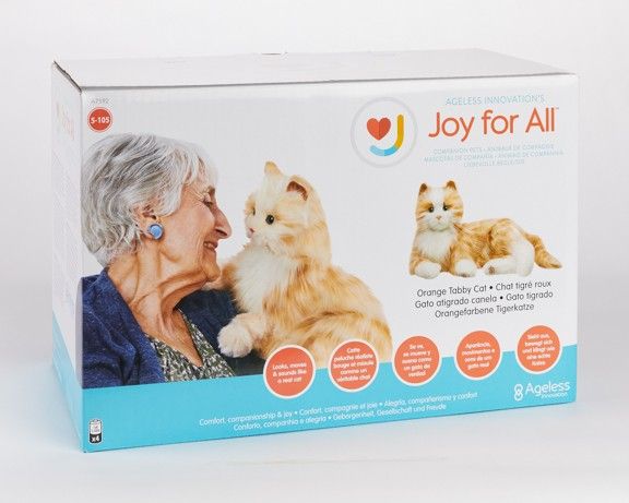Peluche Chat Interactif pour personne âgée - Orange